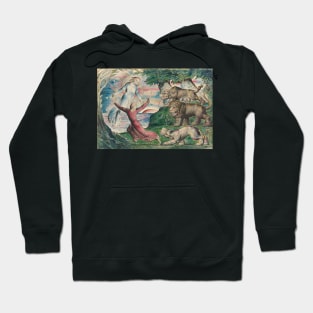 Dante Running from the Three Beasts by William Blake Hoodie